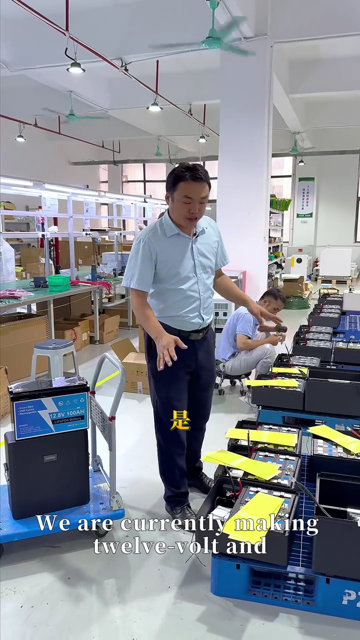 Rack-mounted battery systems in aging test room