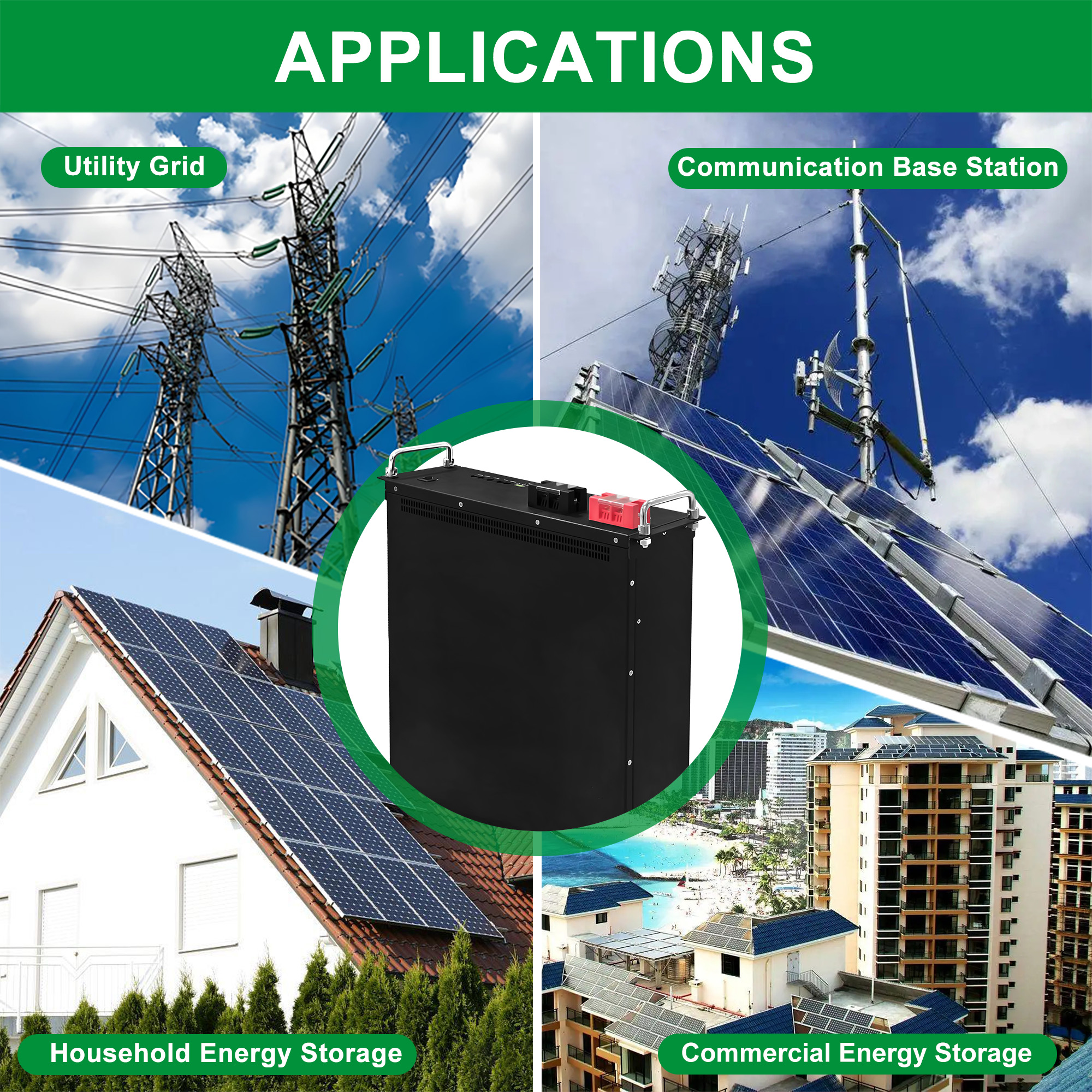 48V 100Ah Rack-Mounted LiFePO4 Battery Module - 8
