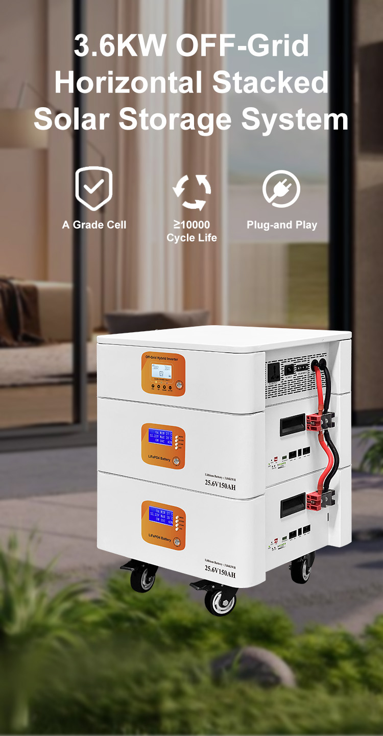 3.6kW Hybrid Inverter + 3.84kWh Stackable Battery System view 1